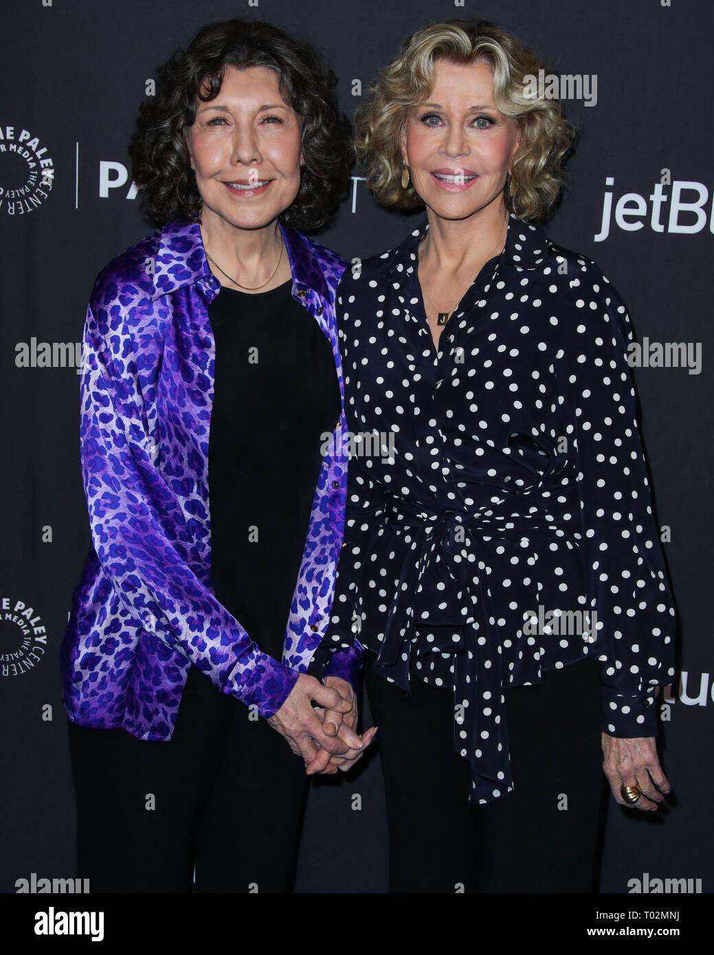 Kalifornien, USA. 16. März 2019. Schauspielerinnen Lily Tomlin und Jane Fonda Am2019 PaleyFest LA-von Netflix "Gnade und Frankie' an der Dolby Theatre am 16. März 2019 in Hollywood, Los Angeles, Kalifornien, USA. (Foto von Xavier Collin/Image Press Agency) Quelle: Bild Presse Agentur/Alamy leben Nachrichten Stockfoto