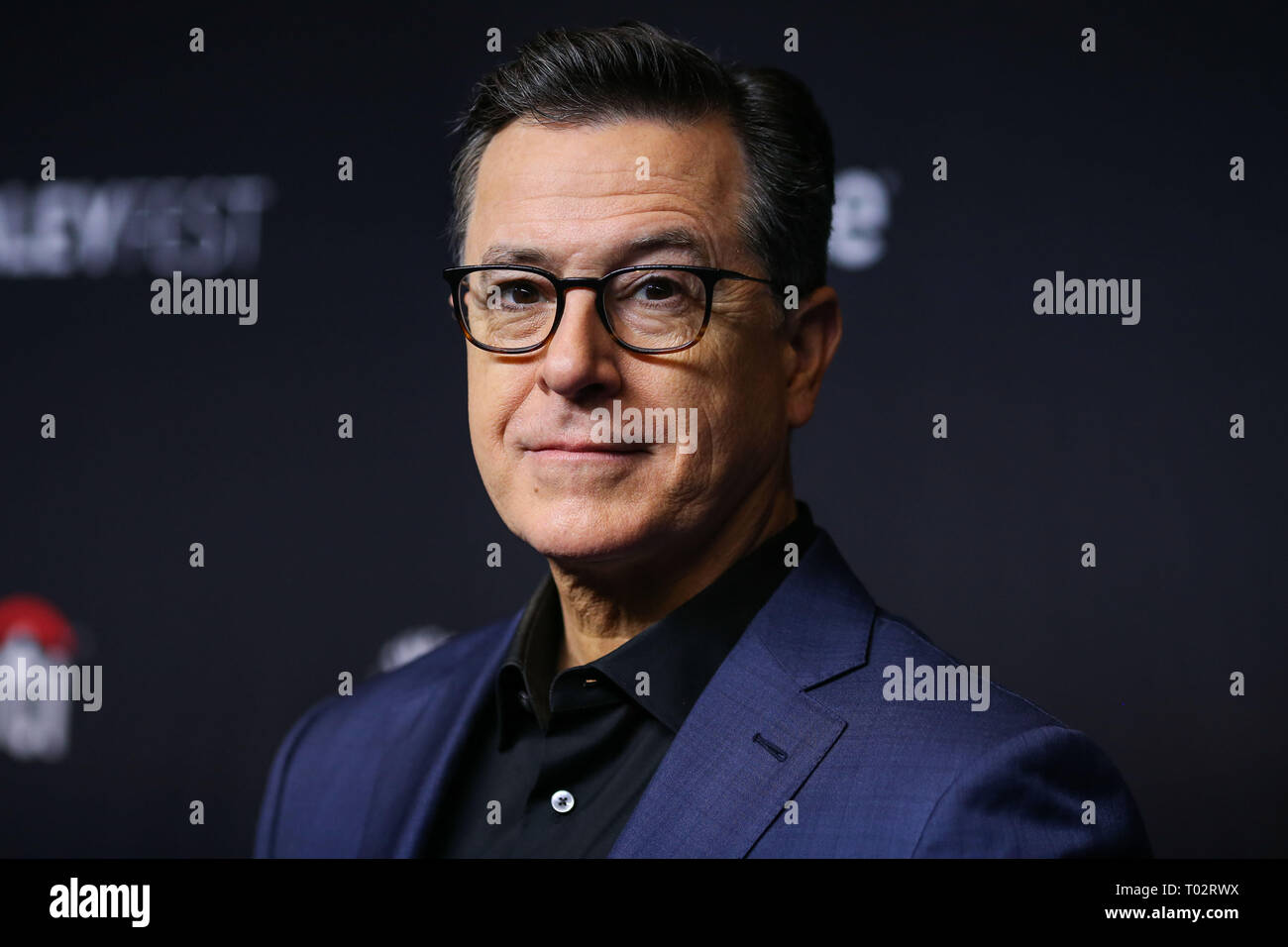 Los Angeles, USA. 16. März 2019. Amerikanische Komiker Stephen Colbert kommt an der 2019 PaleyFest LA-CBS" Ein Abend mit Stephen Colbert" an der Dolby Theatre am 16. März 2019 in Hollywood, Los Angeles, Kalifornien, USA. (Foto von Xavier Collin/Image Press Agency) Quelle: Bild Presse Agentur/Alamy leben Nachrichten Stockfoto