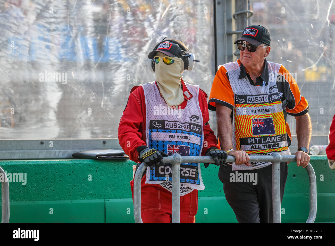 Melbourne, Australien. 17. März 2019. FIA-Formel-1-Weltmeisterschaft 2019 - Formel Eins Rolex Grand Prix von Australien. Formel 1 Boxengasse. Credit: Brett Keating/Alamy leben Nachrichten Stockfoto
