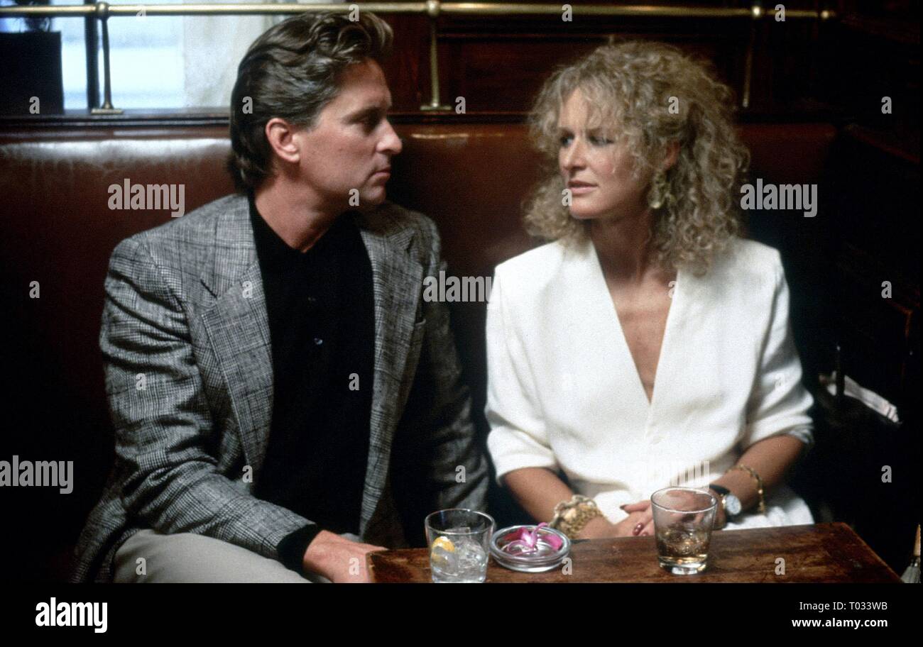 MICHAEL DOUGLAS, Glenn Close, Fatal Attraction, 1987 Stockfoto