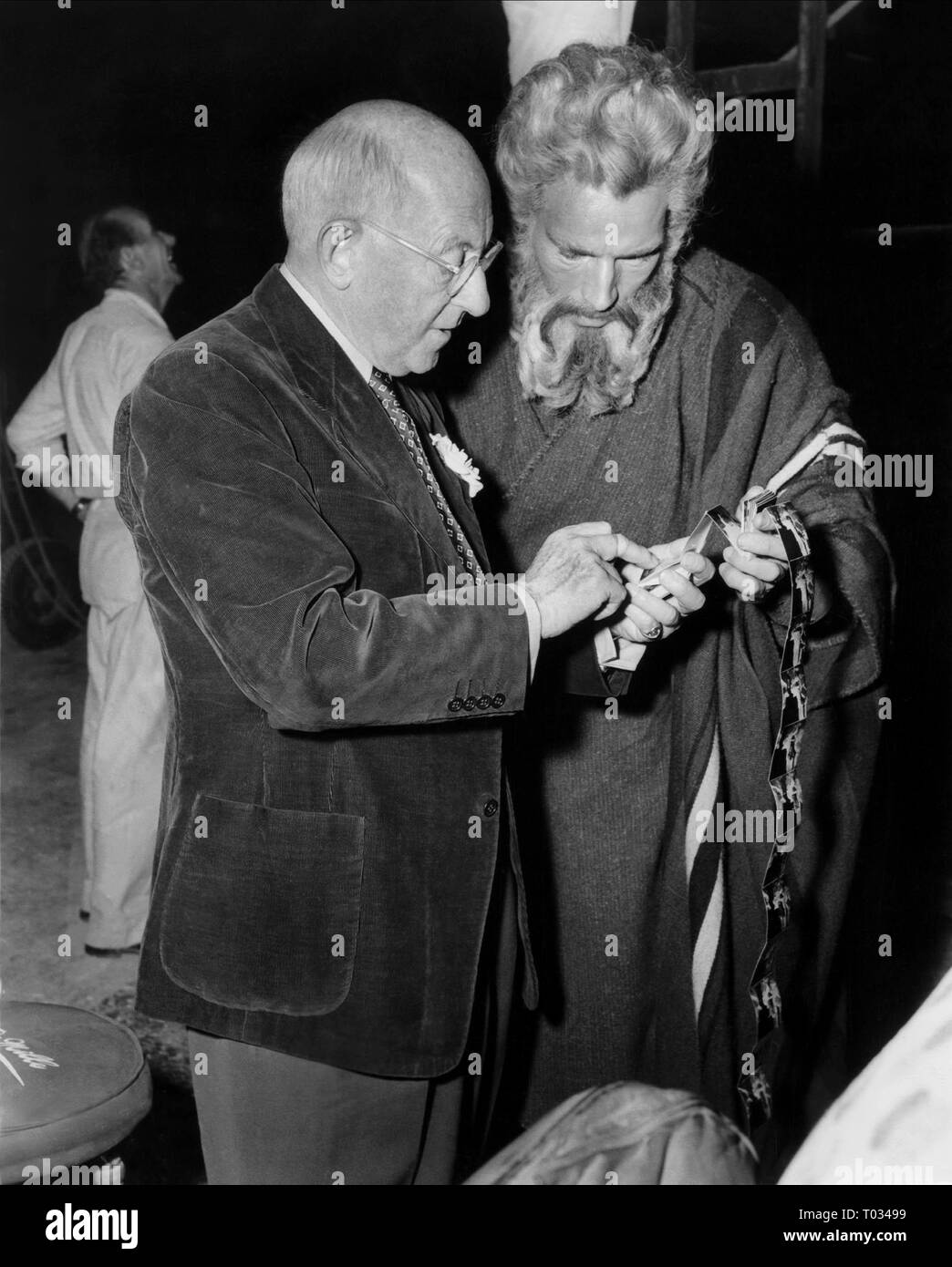 CECIL B DEMILLE, Charlton Heston, DIE ZEHN GEBOTE, 1956 Stockfoto