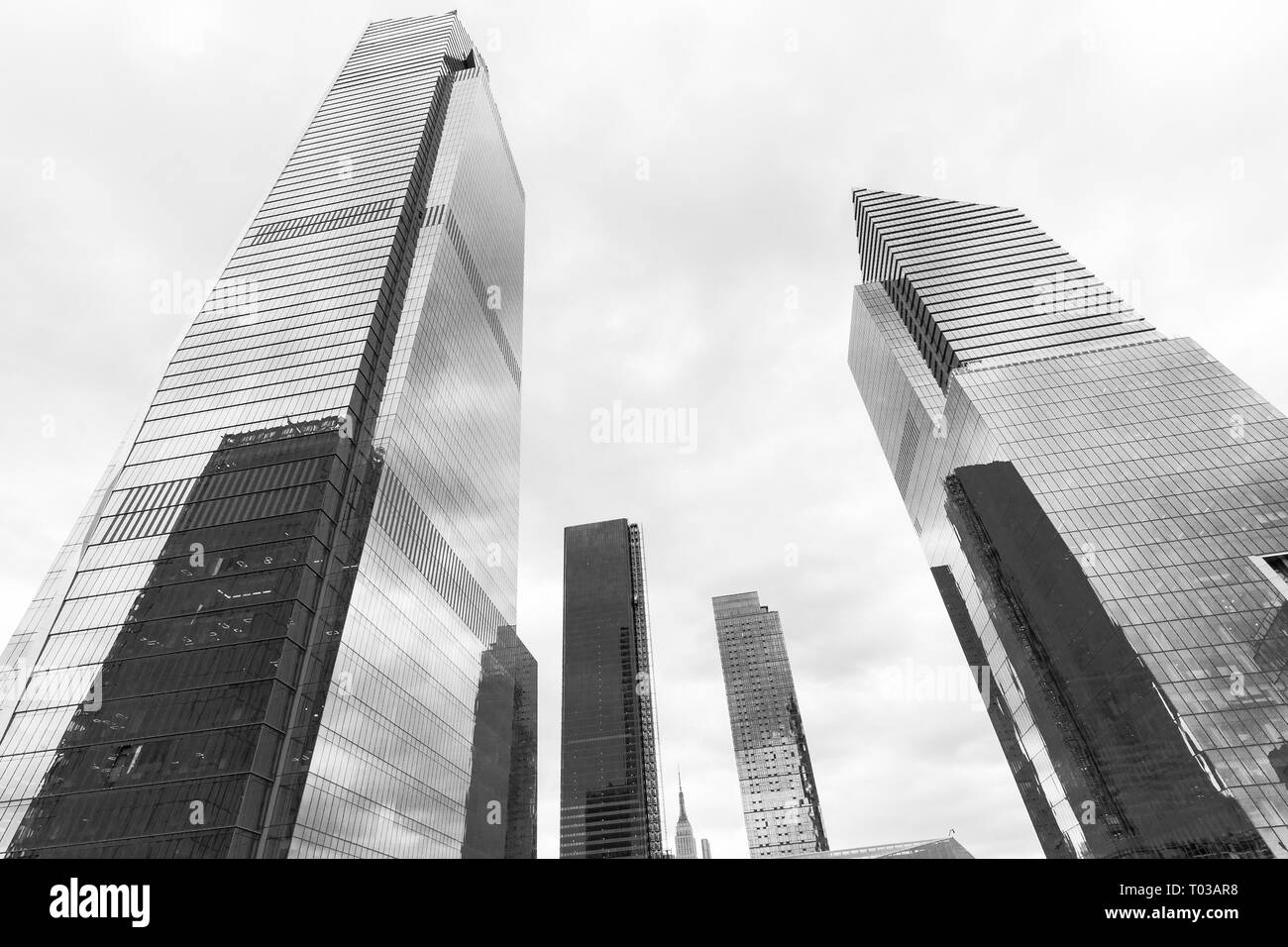 Hudson Yards ist lagest private Entwicklung in New York. Blick auf die Skyline von Hudson Yards von Manhattan bei der Eröffnung (Foto von Lew Radin/Pacific Press) Stockfoto