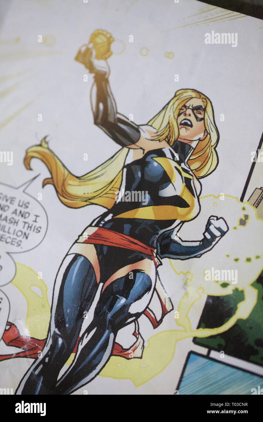 Ms Marvel von Marvel Comics veröffentlicht. Stockfoto