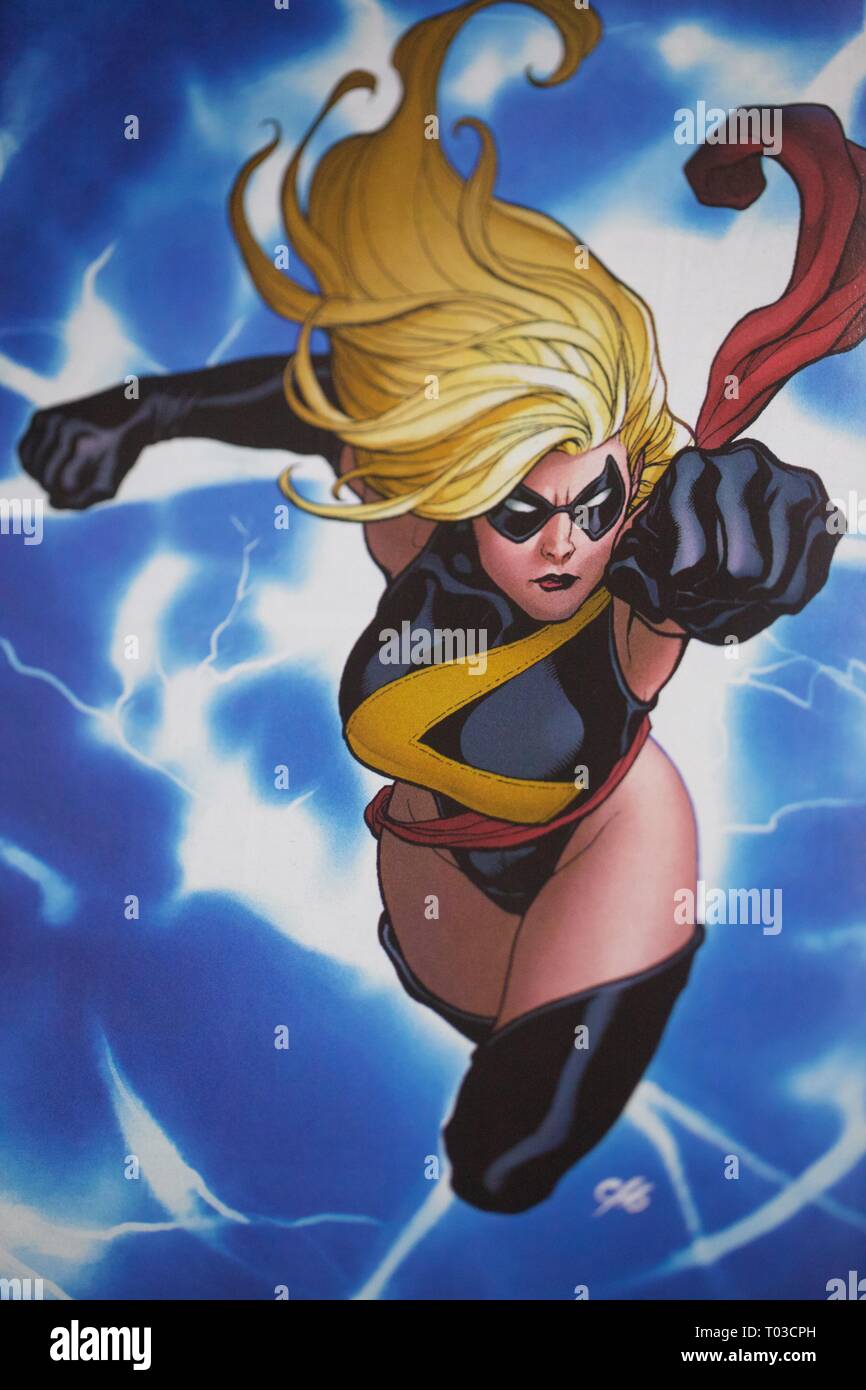 Ms Marvel von Marvel Comics veröffentlicht. Stockfoto
