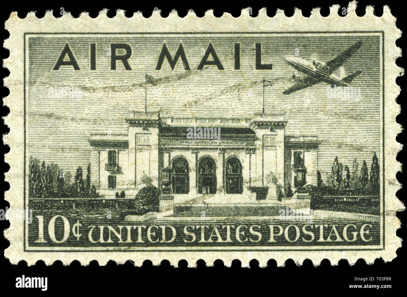 USA - ca. 1947: einen Stempel in den USA gedruckten zeigt Pan American Union Building, Washington, ca. 1947 Stockfoto