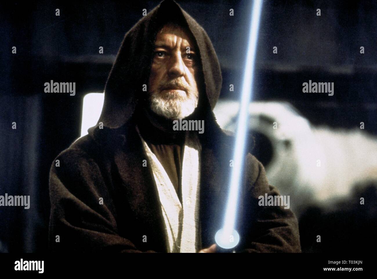 ALEC GUINNESS, Star Wars: Episode IV - Eine neue Hoffnung, 1977 Stockfoto