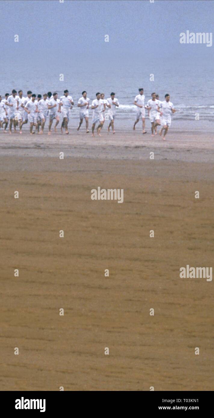 Läufer auf Strand, Wagen, 1981 Stockfoto
