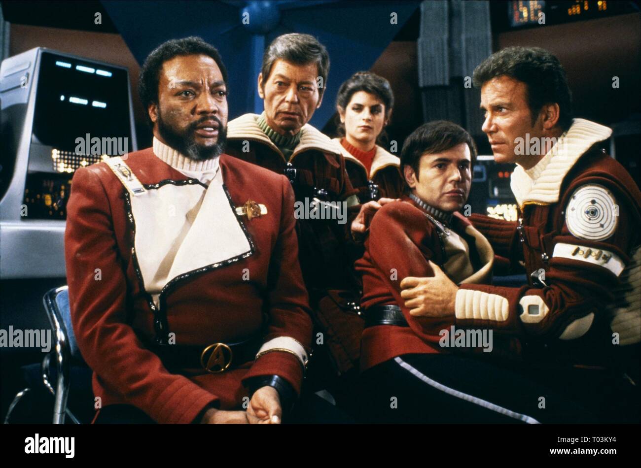 PAUL WINFIELD, DEFOREST KELLEY, WALTER KOENIG, William Shatner, Star Trek II Der Zorn des Khan