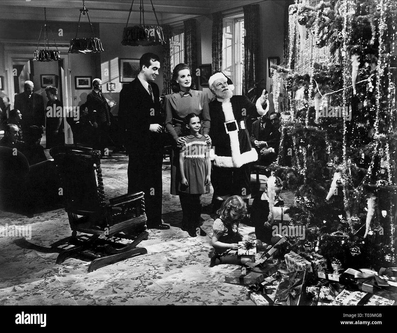 JOHN PAYNE, Maureen O'Hara, Edmund Gwenn, Natalie Wood, Wunder auf 34TH STREET, 1947 Stockfoto