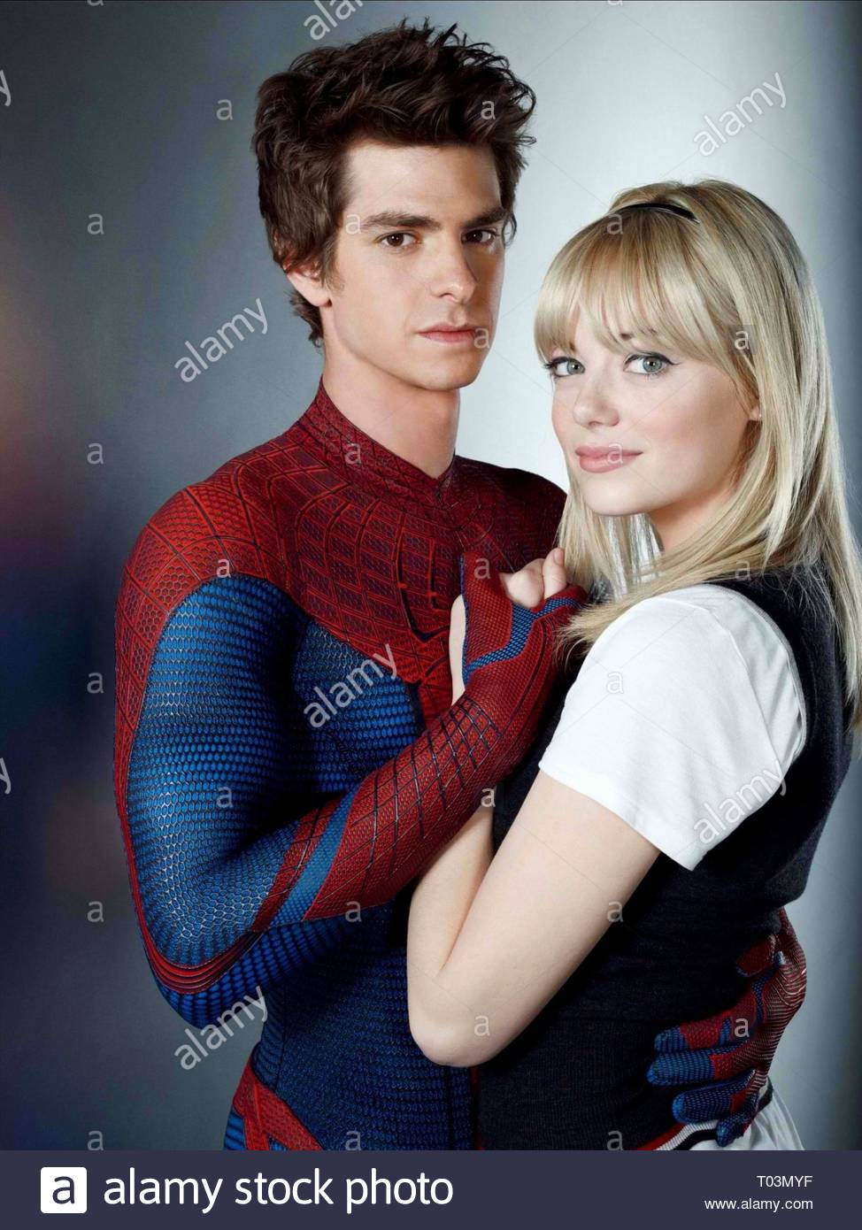 Andrew Garfield Emma Stone The Amazing Spider Man 2012 Stockfotografie Alamy