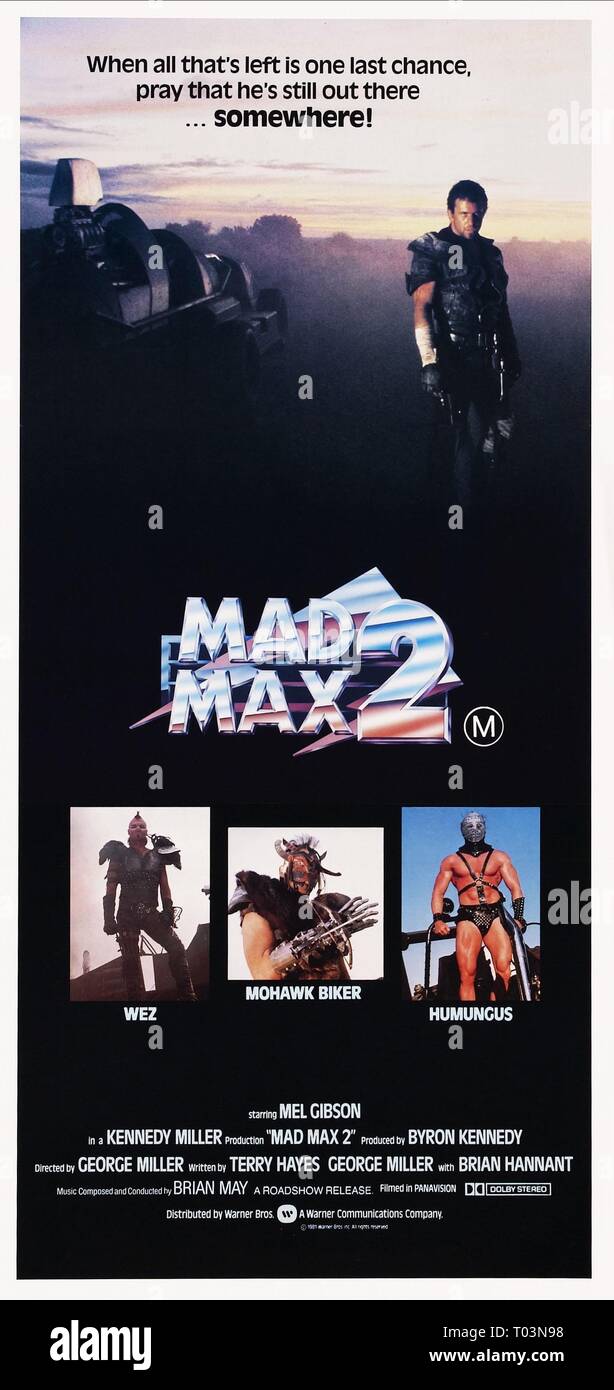 Film Poster, MAD MAX 2: Der Road Warrior, 1981 Stockfoto