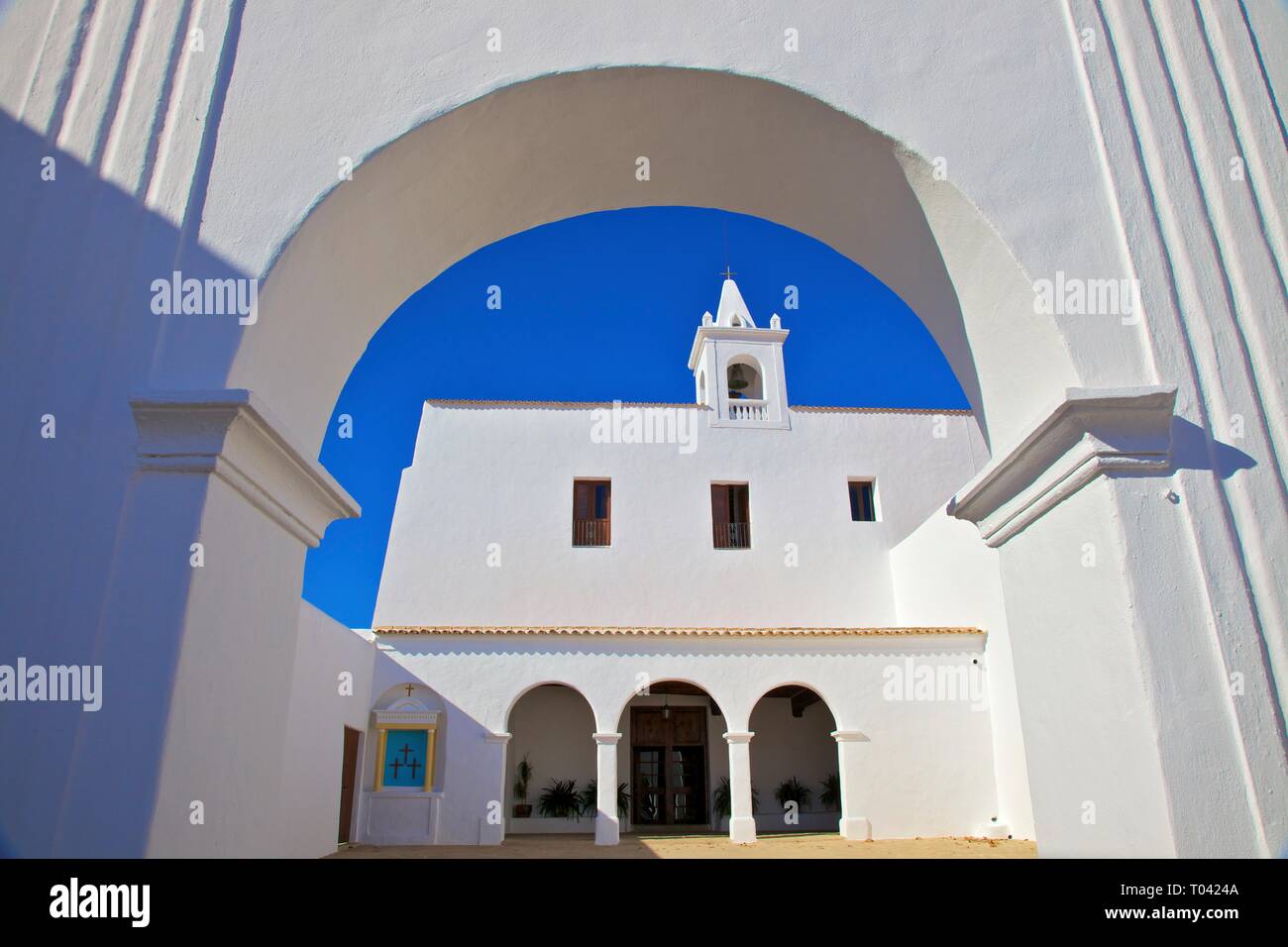 Sant Miquel de Balansat Kirche, Ibiza, Balearen, Spanien Stockfoto