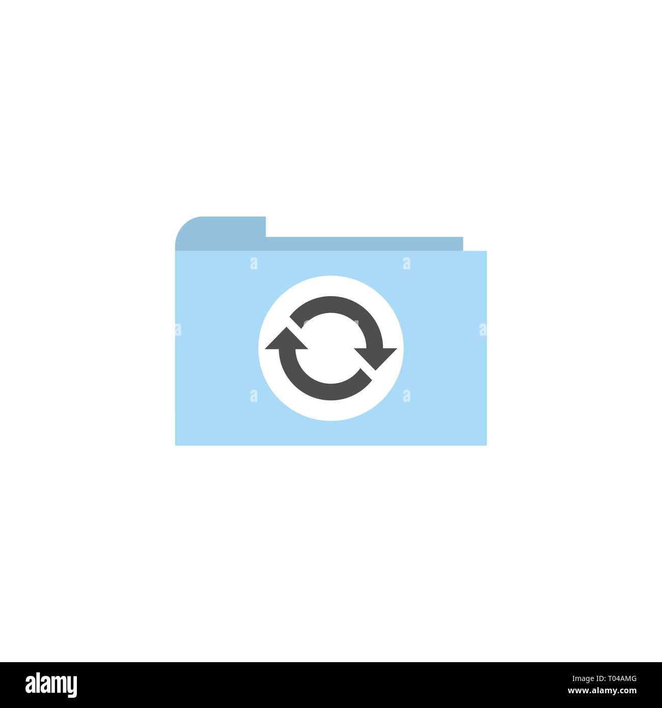 Flache Ordnersynchronisierung Symbol Vektor Stock Vektor