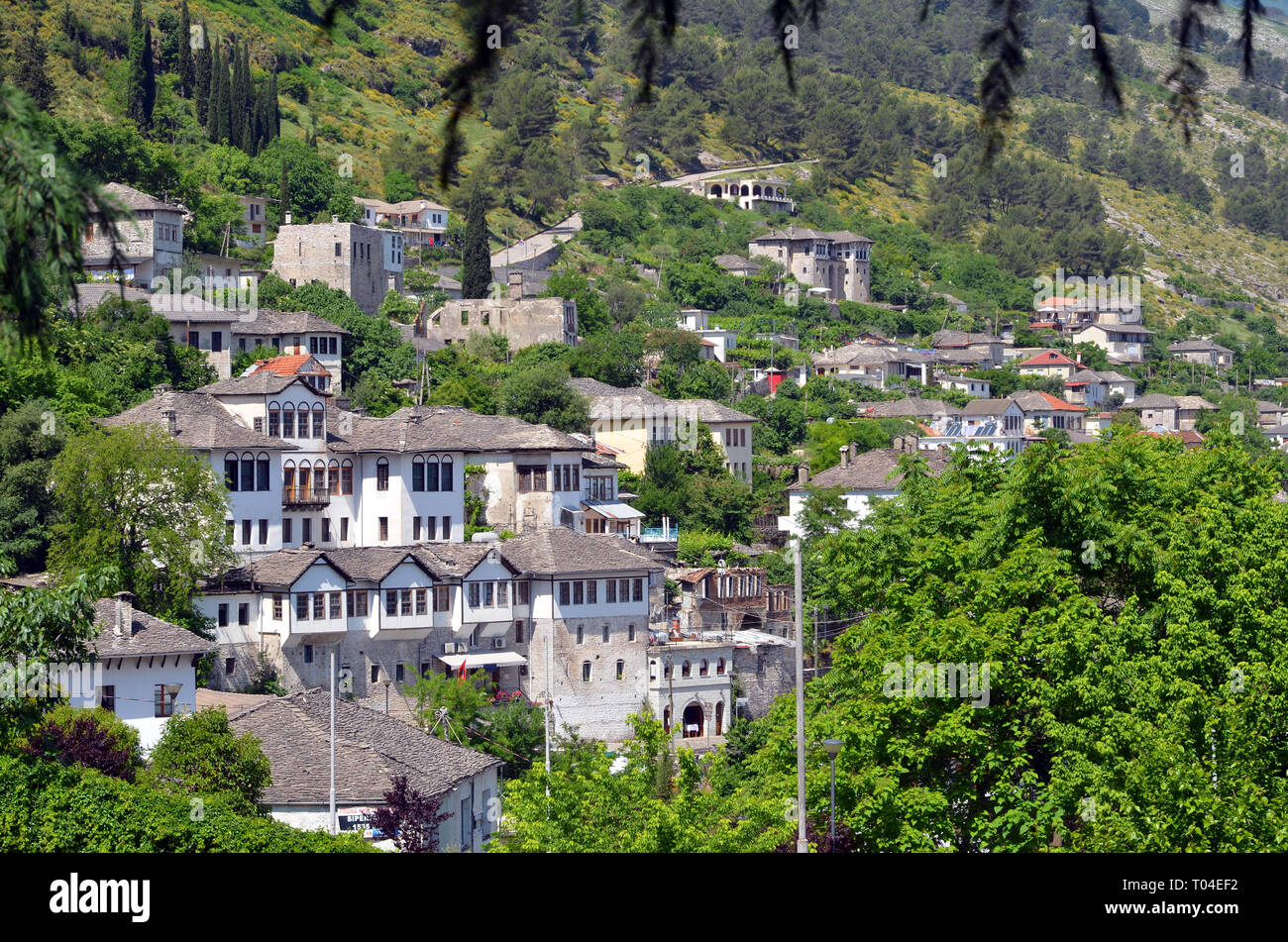 Albanien, Gjirokastra, UNESCO Weltkulturerbe Stockfoto