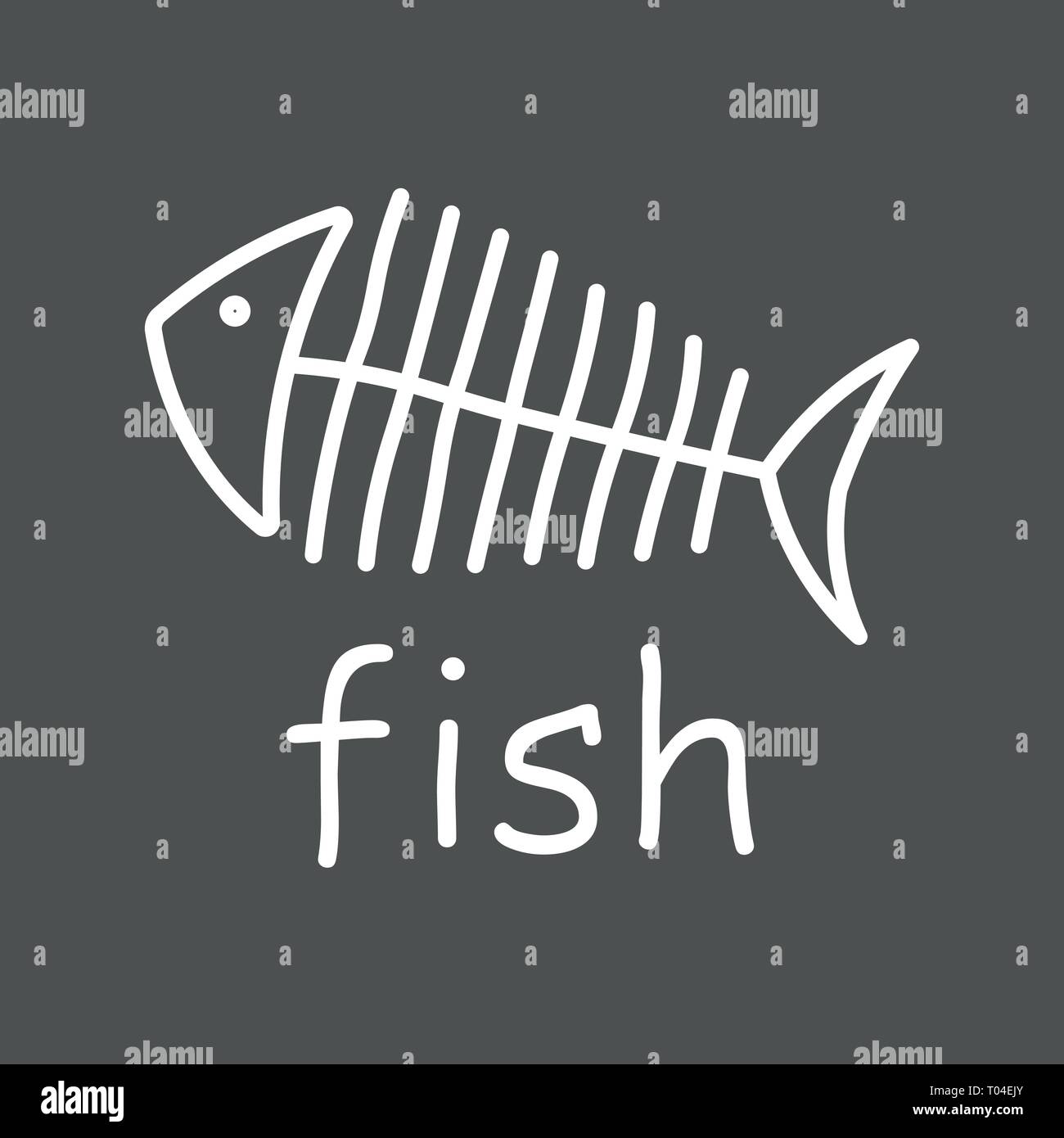 Line fisch Symbol. Line Design. Vector Illustration. EPS 10. Stock Vektor