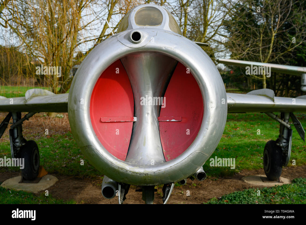 Zeit des kalten Krieges der Sowjetunion gebauten Mig-15 Fighter Jet Stockfoto