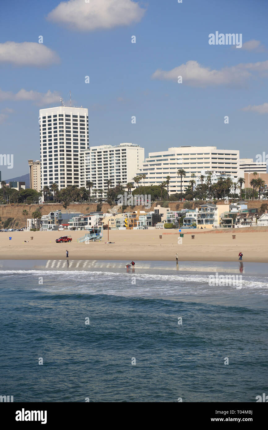 Beach, Santa Monica, Pazifischer Ozean, Los Angeles, Kalifornien, USA Stockfoto