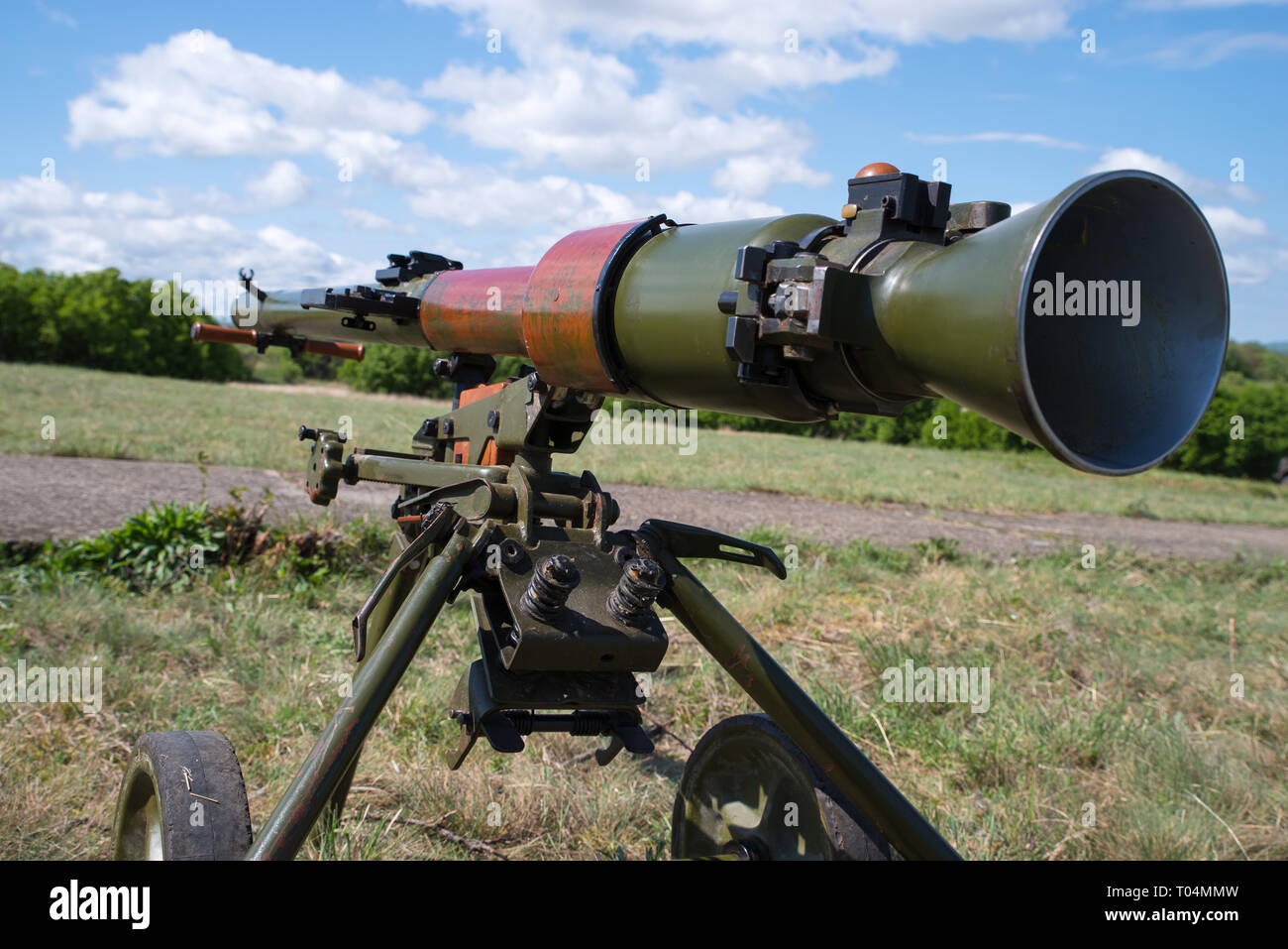 Rückstoßfreie Anti Tank gun Projektil der UDSSR Stockfoto