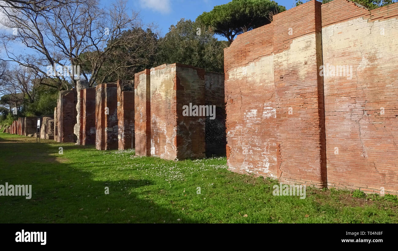 Portus war eine große künstliche Hafen des Antiken Roms. An der Mündung des Tiber gelegen. Stockfoto