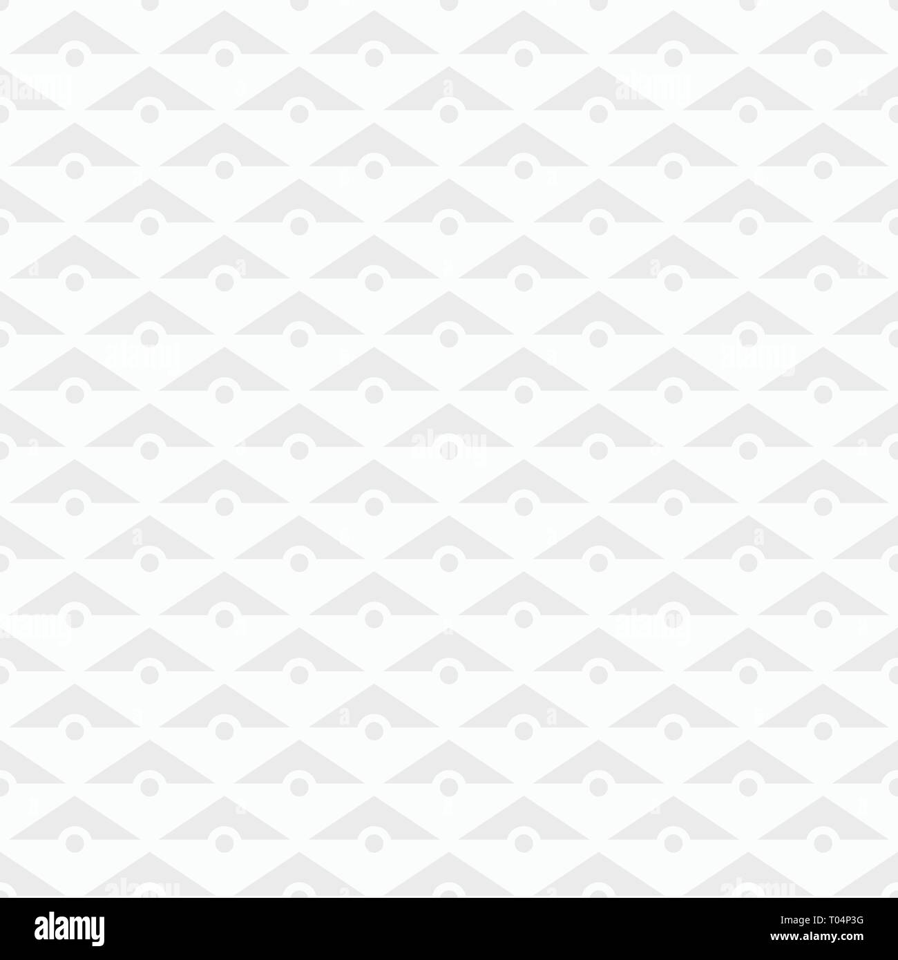 Zusammenfassung nahtlose Muster. Geometrische Hintergrund der Dreiecke und Punkten. Moderne, elegante Textur. Weiße und graue geometrische Struktur. Stock Vektor