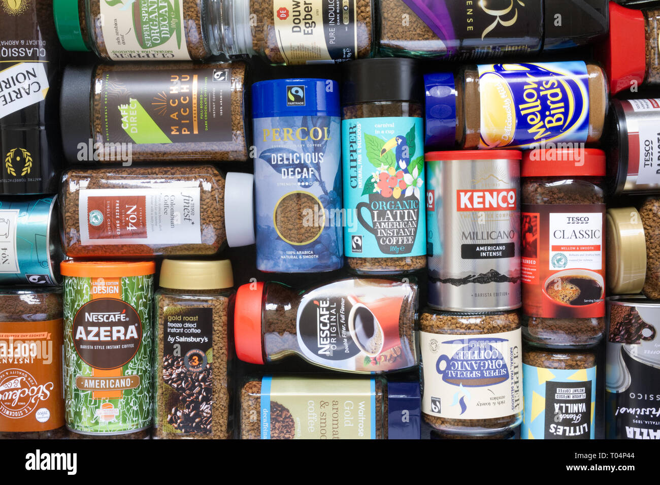 Instant Coffee jar Muster. Stockfoto