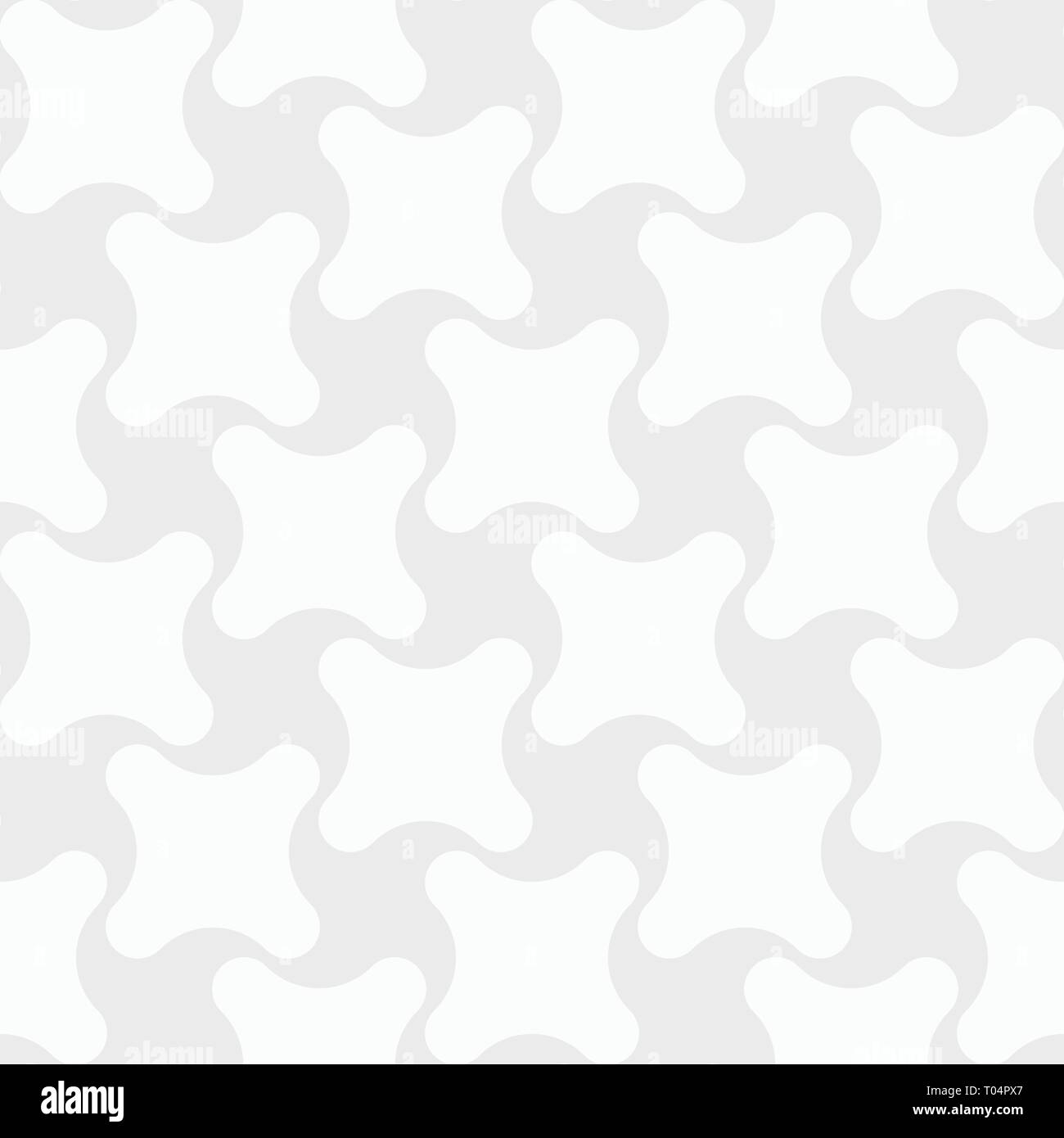 Zusammenfassung nahtlose Muster. Weiße und graue geometrische Struktur. Moderne, elegante Textur mit regelmäßig wiederkehrenden glatte wirbelnde Formen. Vector Hintergrund Stock Vektor