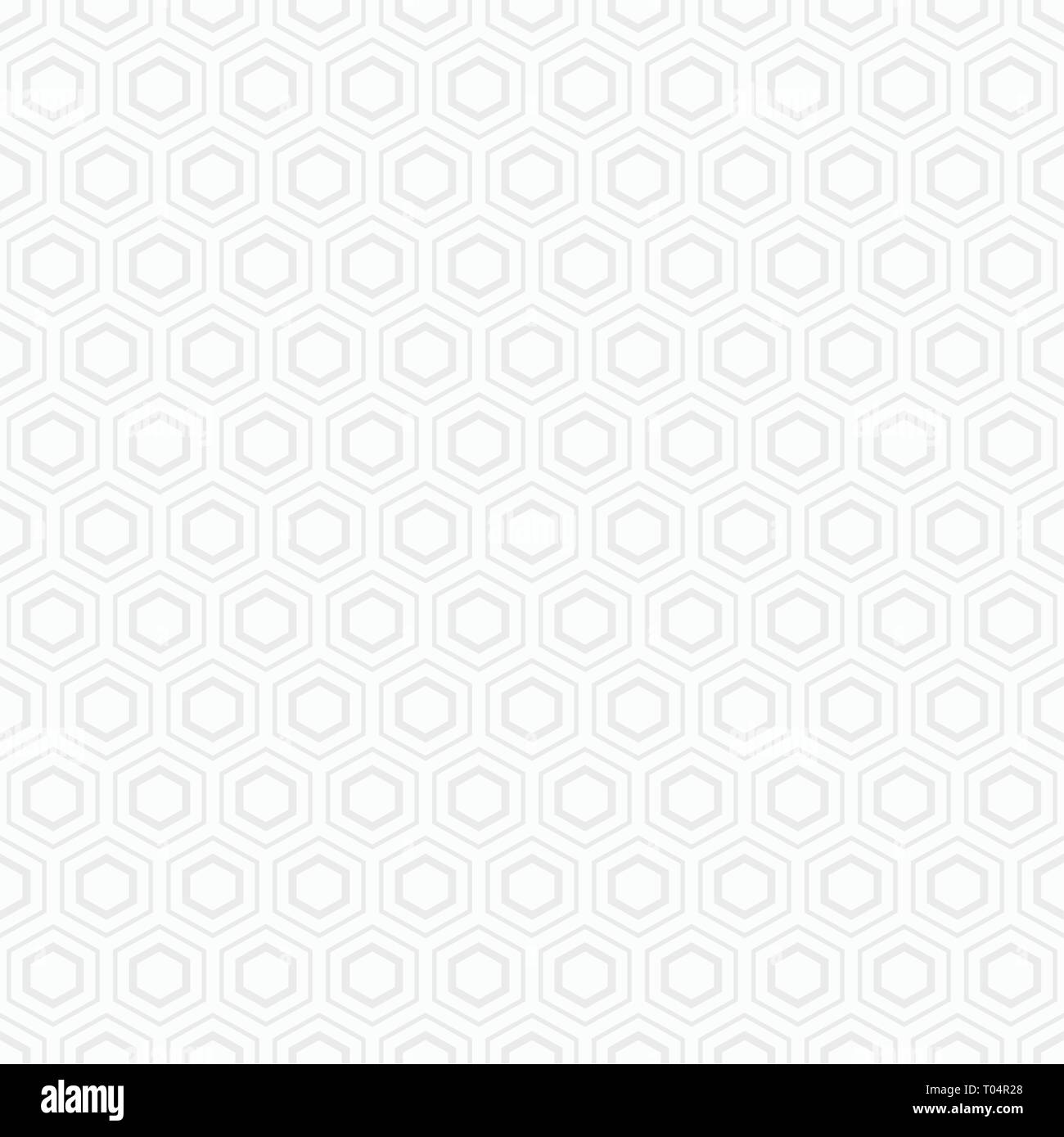 Zusammenfassung nahtlose geometrische Muster aus Sechsecken. Weiße und graue geometrische Struktur. Mode geometrische Muster. Für fashion Textil, Stoff, Hintergrund Stock Vektor