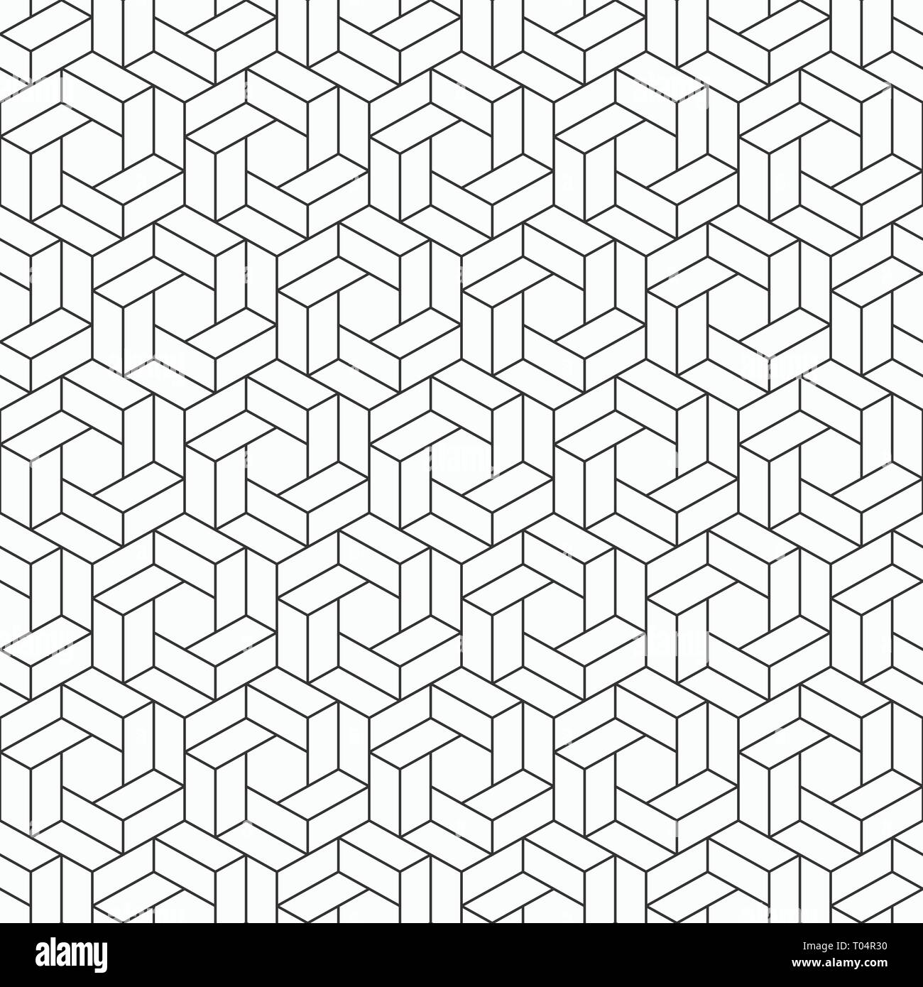 Zusammenfassung nahtlose Muster. Moderne, elegante Textur. Wiederkehrende geometrische hexagonalen Gitter. Die heilige Geometrie. Chevron Elemente bilden stilvollen Kachelbare drucken. Stock Vektor