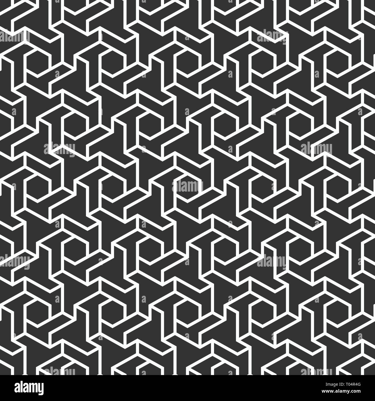 Zusammenfassung nahtlose Muster. Moderne, elegante Textur. Wiederkehrende geometrische hexagonalen Gitter. Die heilige Geometrie. Chevron Elemente bilden stilvollen Kachelbare drucken. Stock Vektor