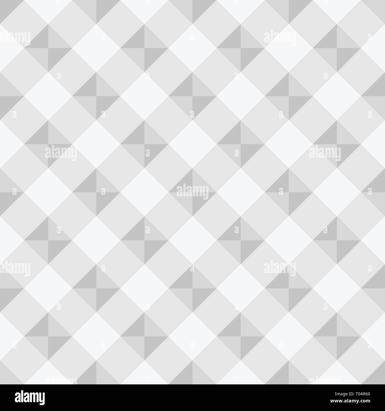 Zusammenfassung nahtlose Muster der Rauten. Wiederkehrende geometrische Fliesen. Weiße und graue geometrische Struktur. Flache Bauform. Vector Hintergrund. Stock Vektor
