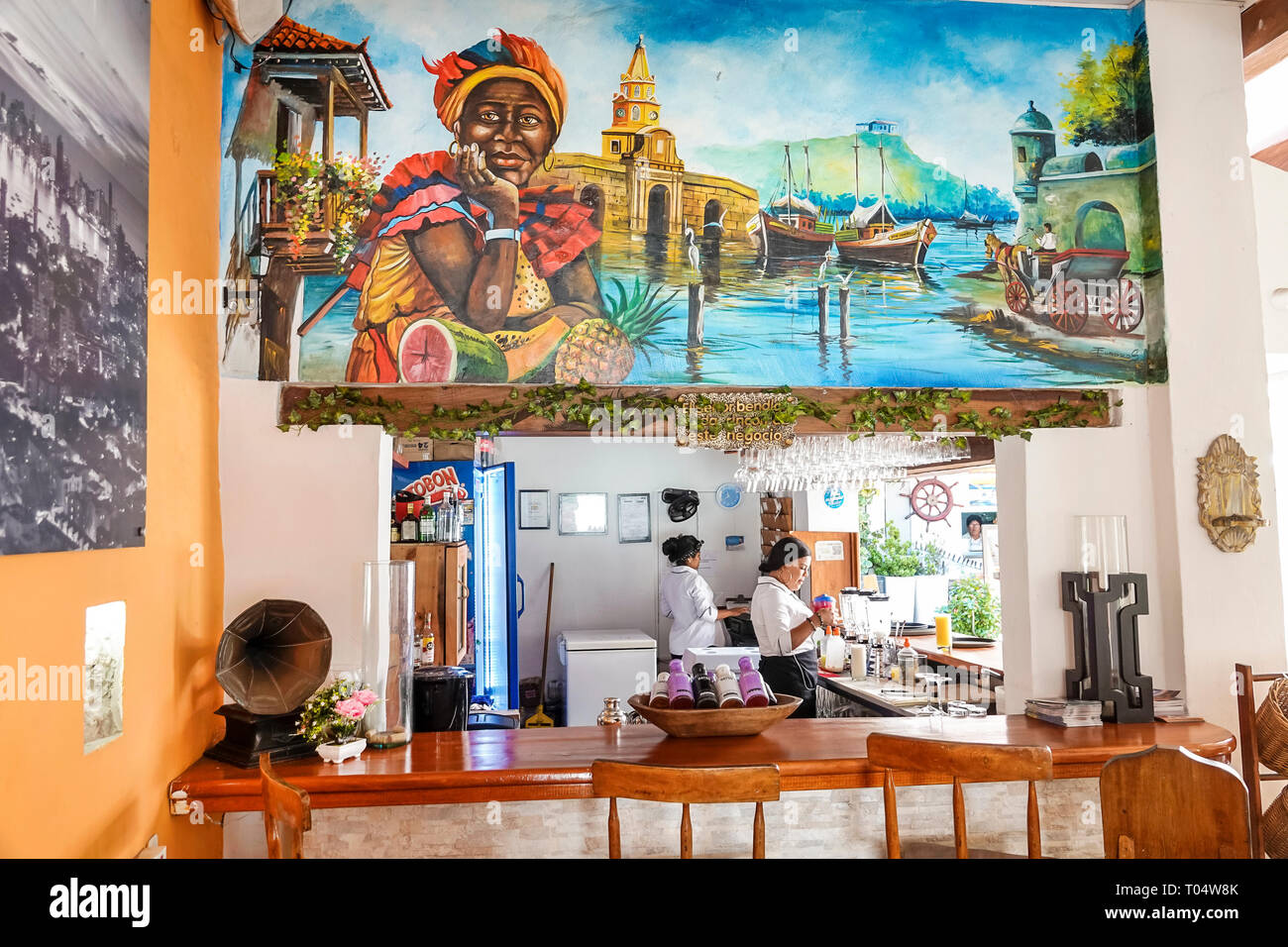 Cartagena Kolumbien,Zentrum,San Diego,Einwohner von Spanien,La Cocina de Cartagena,Restaurant Restaurants Essen Essen Essen Café,Bar Lounge Pub,i Stockfoto
