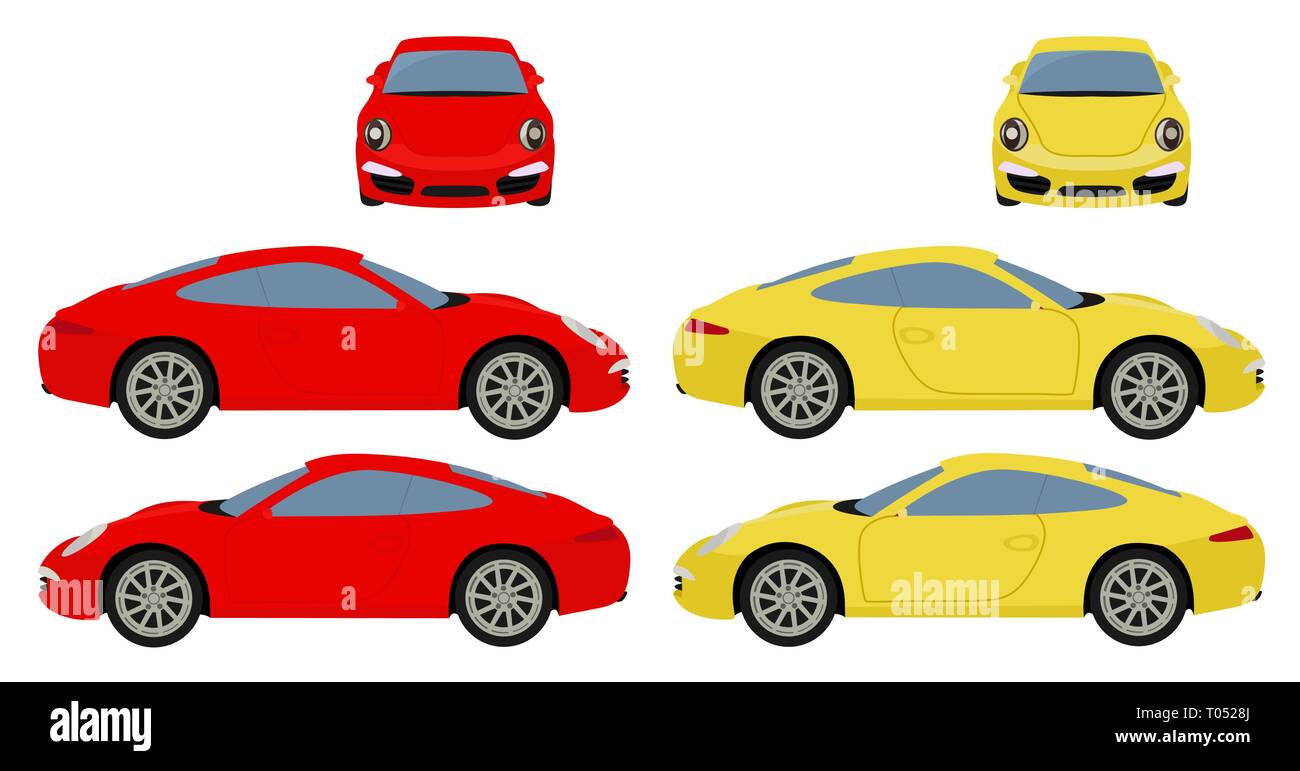 Auto Vektor Auf Weissem Hintergrund Vorlage Coupe Auto Isoliert Fahrzeug Branding Mockup Seite Ansicht Von Vorne Vector Illustration Auf Weissem Hintergrund Stock Vektorgrafik Alamy