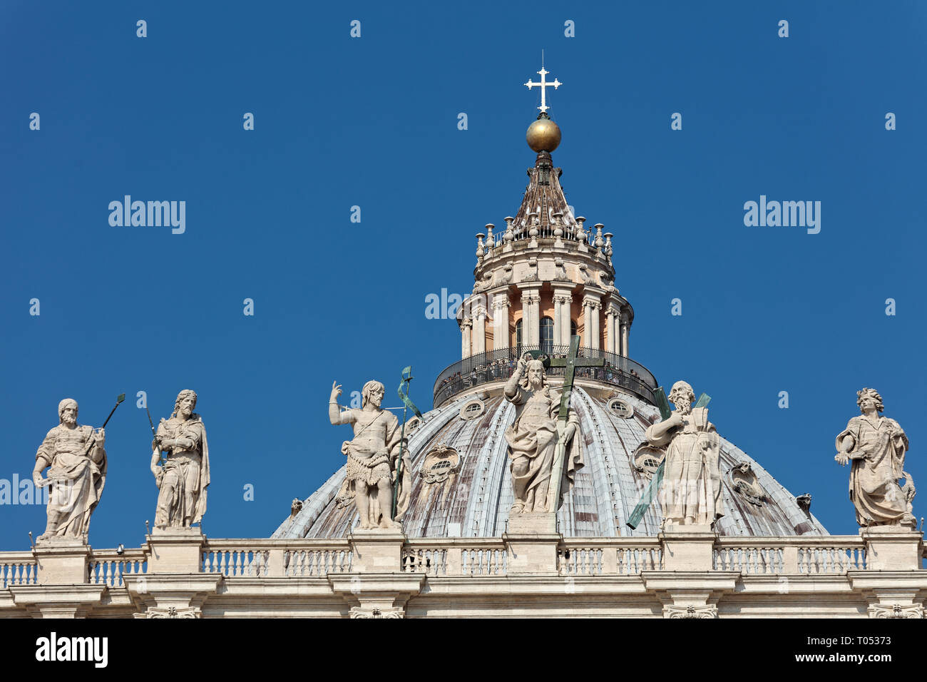Rom, Italien, 17. August 2018: Petersdom in der Vatikanstadt. Die Basilika ist die renommiertesten Arbeit der Architektur der Renaissance und Th Stockfoto