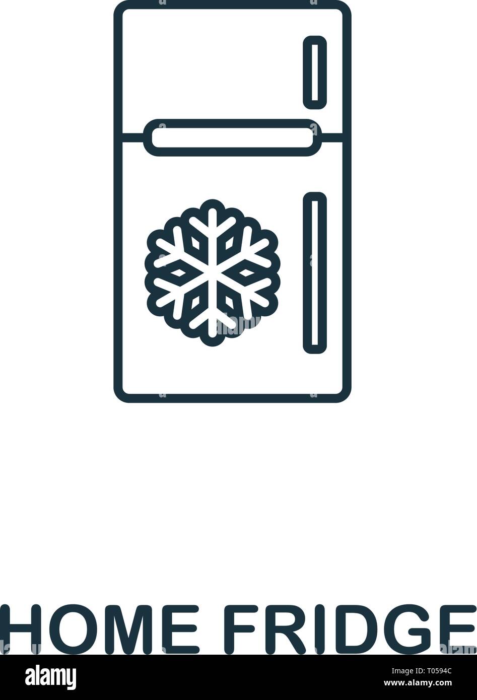 Home Kühlschrank Symbol. Dünne Design von Haushalt icons Collection.  Creativehome kühlschrank Symbol für Web Design, Anwendungen, Software,  drucken Stock-Vektorgrafik - Alamy
