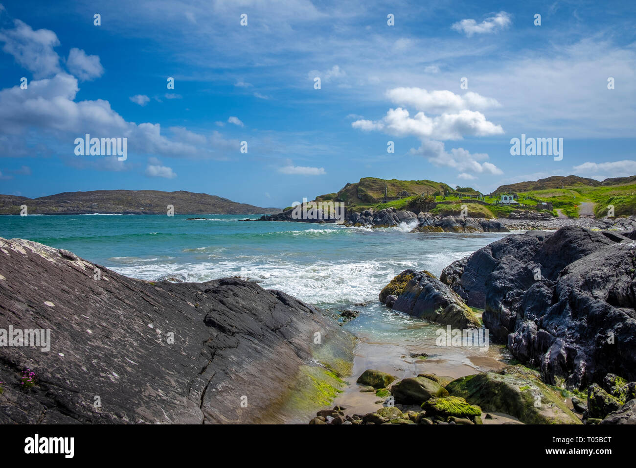 Derrynane Beach, Abbey Island, Ring of Kerry, die Iveragh Halbinsel, Co Kerry, Irland Stockfoto