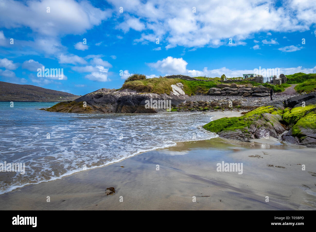 Derrynane Beach, Abbey Island, Ring of Kerry, die Iveragh Halbinsel, Co Kerry, Irland Stockfoto