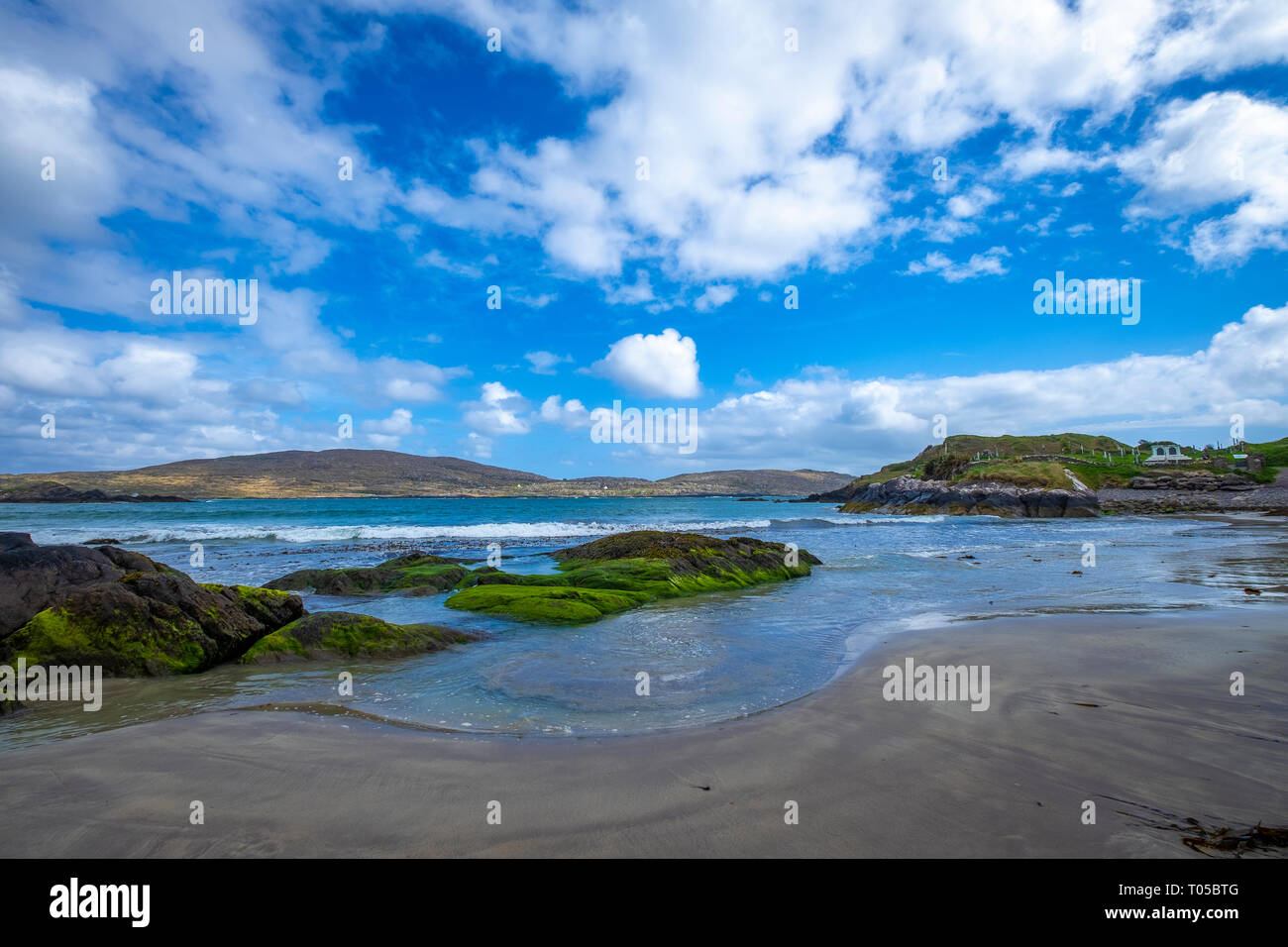 Derrynane Beach, Abbey Island, Ring of Kerry, die Iveragh Halbinsel, Co Kerry, Irland Stockfoto