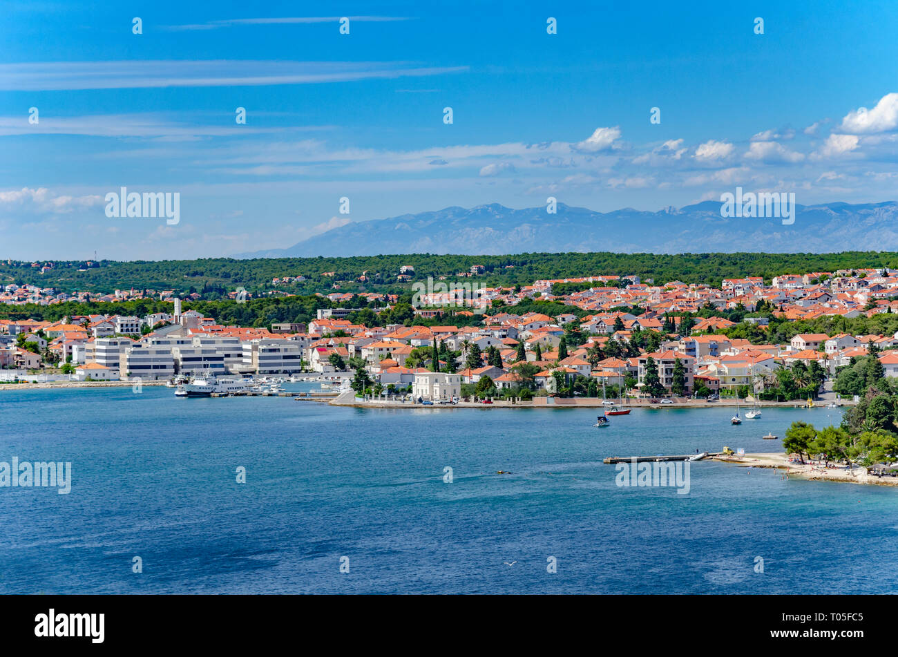 Zadar Stadt vom Turm. Dalmatien. Kroatien. Stockfoto