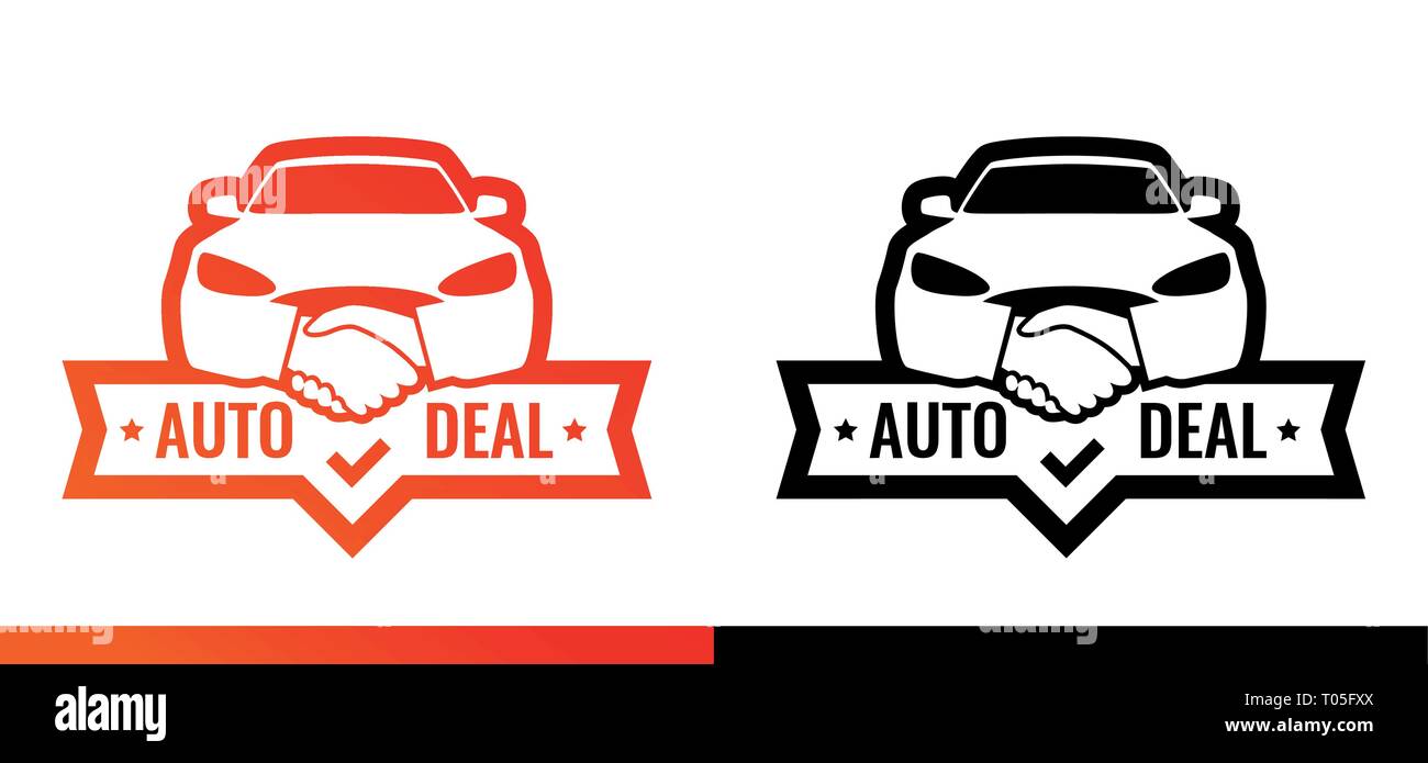 Logo Fur Handler Auto Vorne Mit Handshake Symbol Veranschaulicht Viel Auto Verkauf Stock Vektorgrafik Alamy