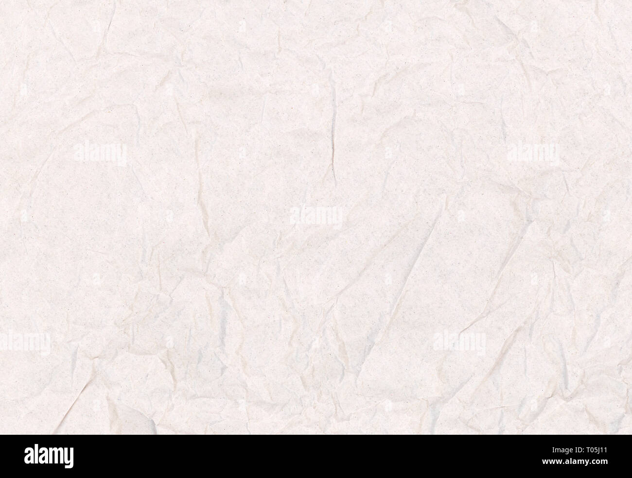Weiße zerknittertes Papier Textur Hintergrund Stockfoto