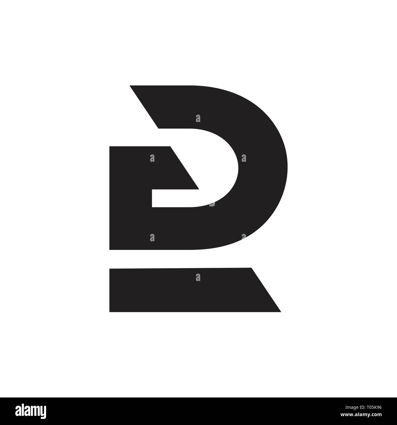 Zusammenfassung schreiben Gd einfache geometrische Dreieck logo Stock Vektor