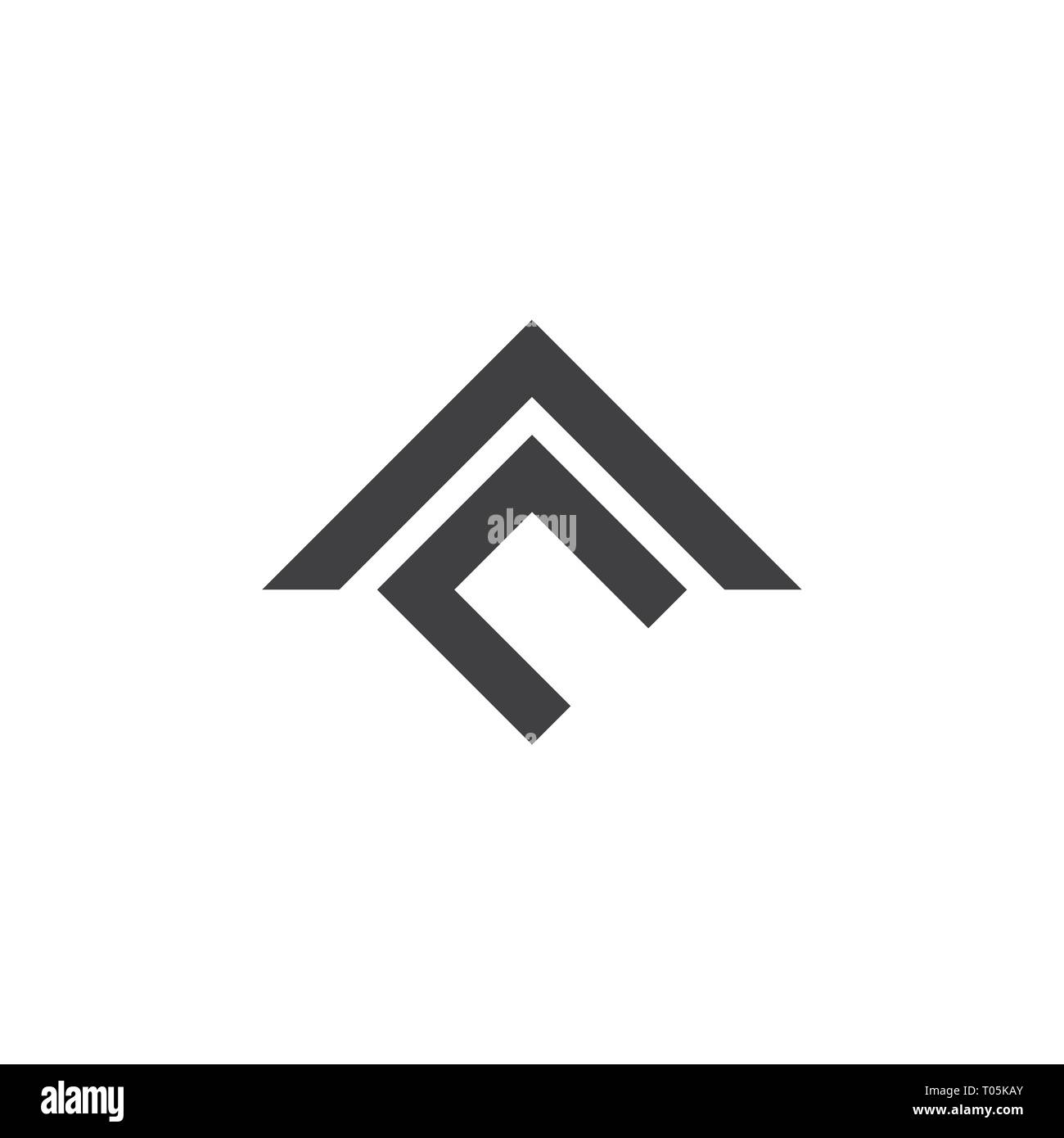 Buchstaben c Dreieck Berg Form Arrow Logo Vektor Stock Vektor