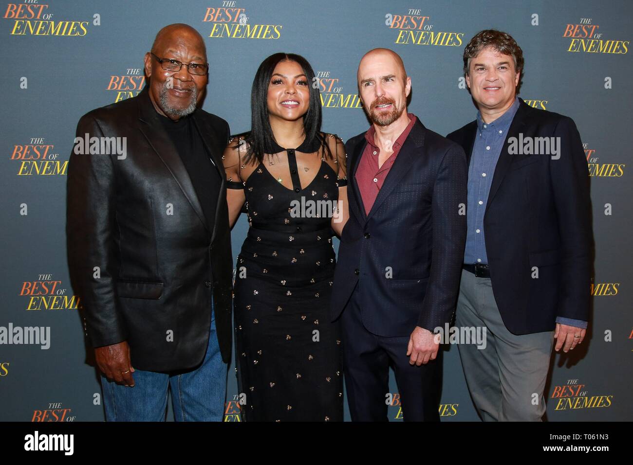 New York, USA. 17 Mär, 2019. Bill Riddick, Taraji P. Henson, Sam Rockwell, Robin Bissell bei der Ankunft für die besten Feinde Foto, Whitby Theater, New York, NY, 17. März 2019. Credit: Jason Mendez/Everett Collection/Alamy leben Nachrichten Stockfoto