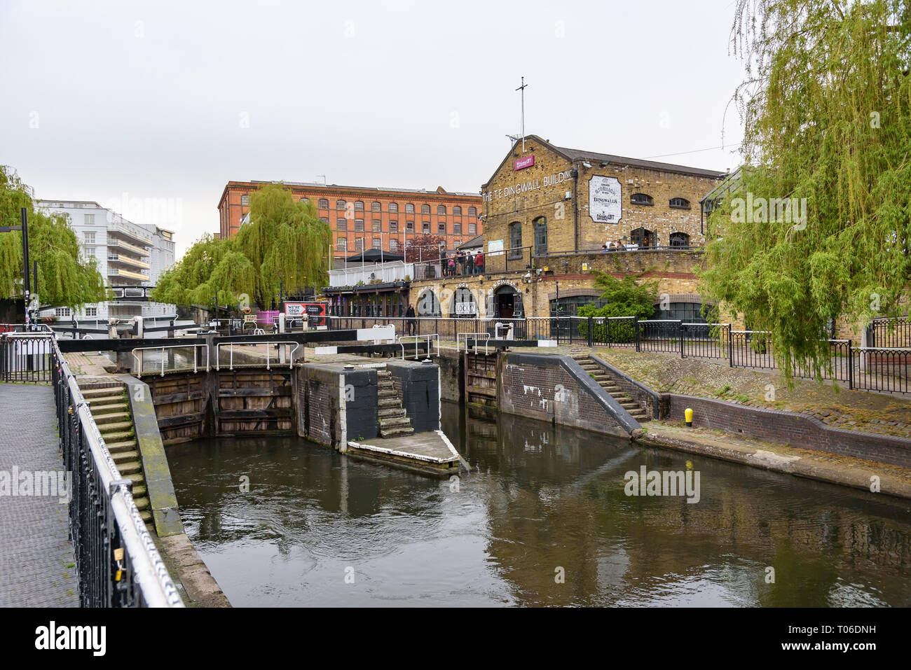 Camden Town, London, Großbritannien - 30 April, 2018: Camden Lock auf Regents Canala als Teil der berühmten Camden Town district. Stockfoto