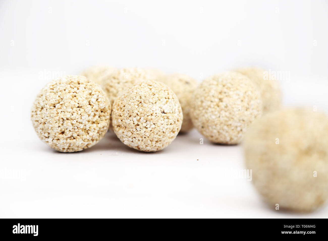 Portrait von cholai ke ladoo. Auf den weißen Hintergrund isoliert. Stockfoto
