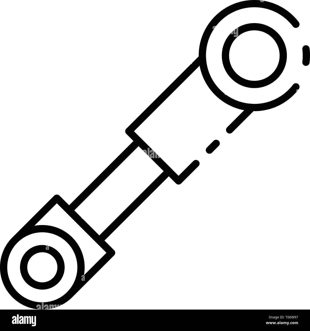 Auto Stoßdämpfer Symbol, outline Style Stock Vektor