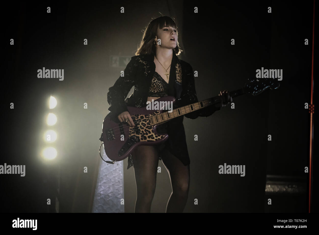 Venaria, Italien. 16 Mär, 2019. Mit ihrer Tour "Der Tanz des Lebens" der Römischen rock Gruppe Maneskin auf der Bühne der Concordia Theater in Venaria, Turin, Italien. Credit: Bruno Brizzi/Pacific Press/Alamy leben Nachrichten Stockfoto