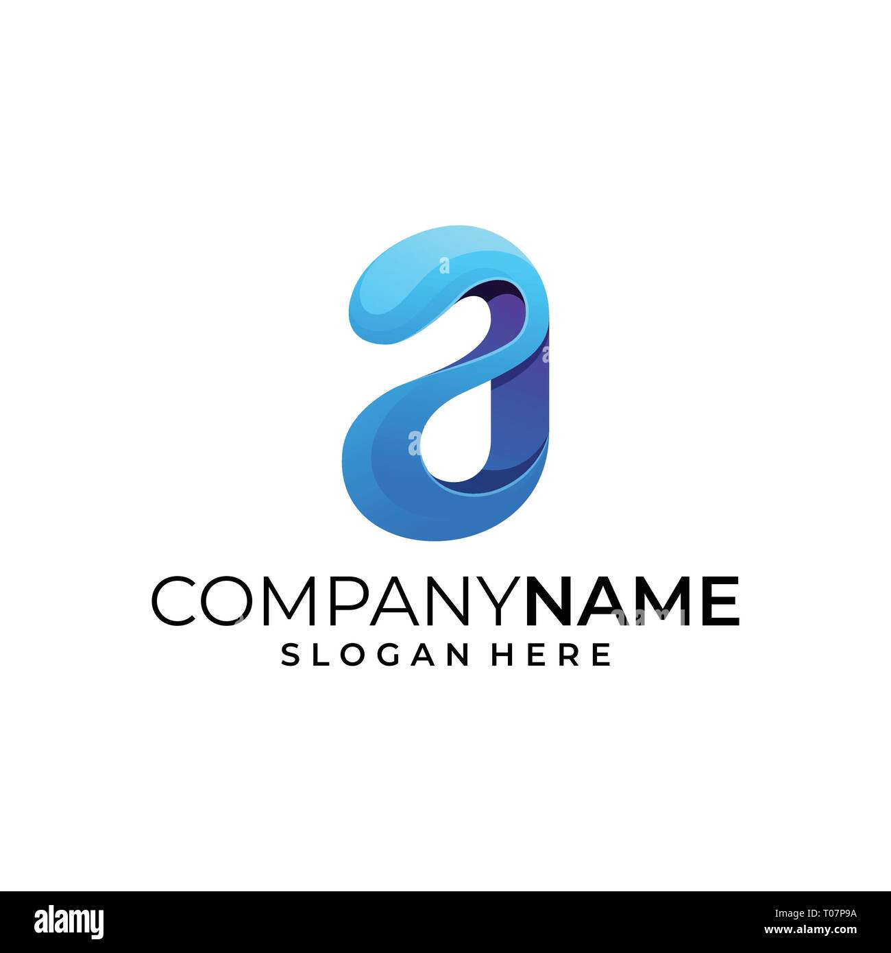 Abstrakte Buchstaben eine Design Idee illustration Vektor Vorlage. Geeignet für kreative Industrie, Multimedia, Entertainment, Ausbildungen, Shop, und jede relat Stock Vektor