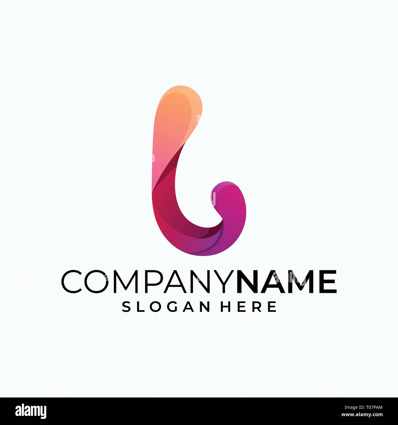 Abstrakte Buchstaben L Illustration vektor Vorlage. Geeignet für kreative Industrie, Multimedia, Entertainment, Ausbildungen, Shop, und alle damit verbundenen Unternehmen Stock Vektor