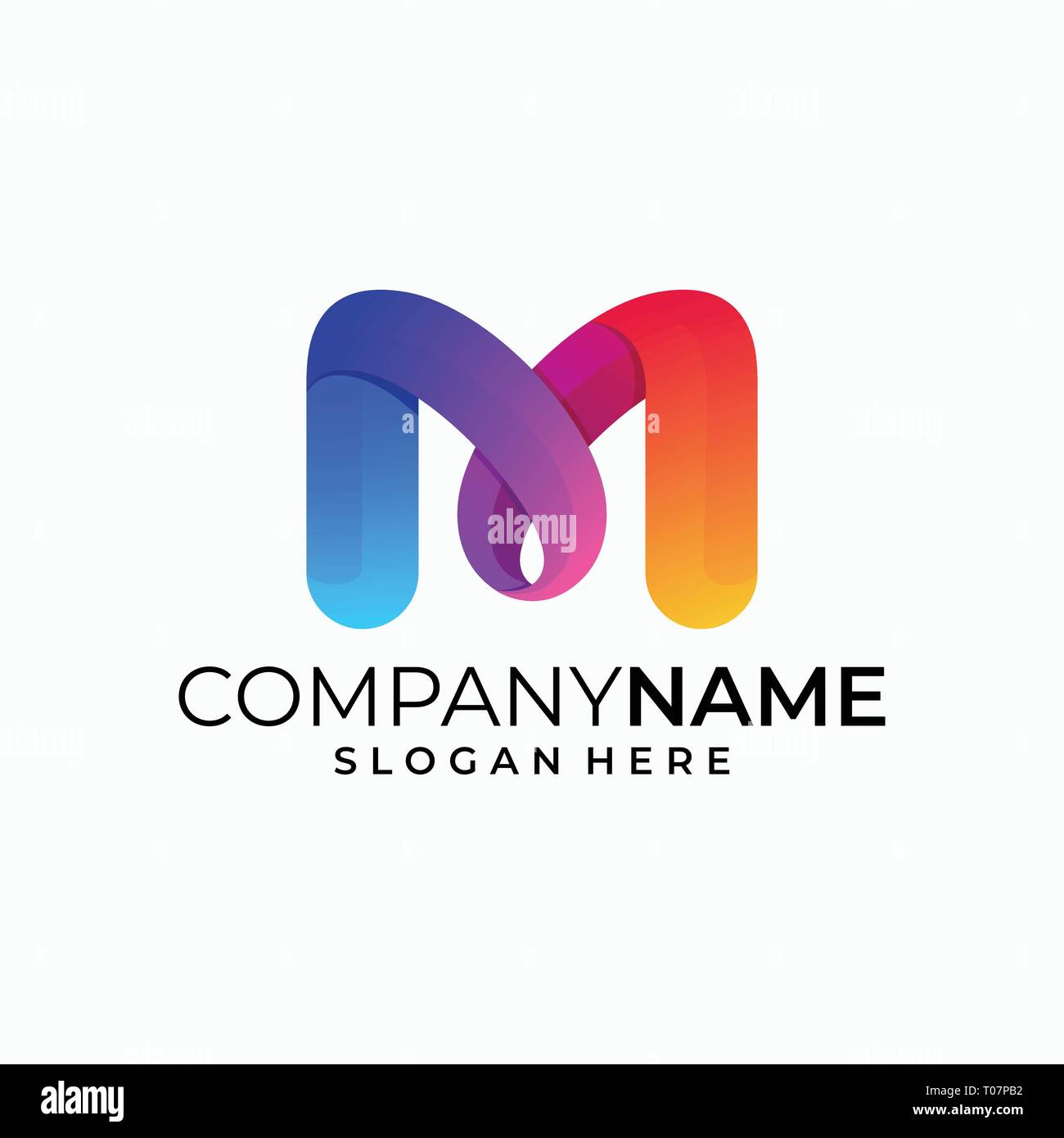 Abstrakte Buchstaben M Design Illustration vektor Vorlage. Geeignet für kreative Industrie, Multimedia, Entertainment, Ausbildungen, Shop, und alle damit zusammenhängenden BU Stock Vektor